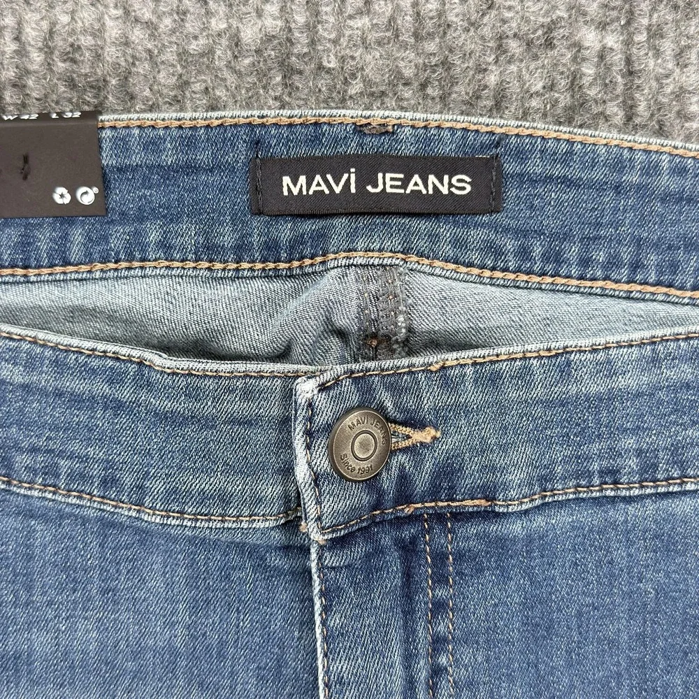 NWT Mavi Zach Jeans Men 42x32 Blue Medium Wash Straight Leg Stretch Denim Casual